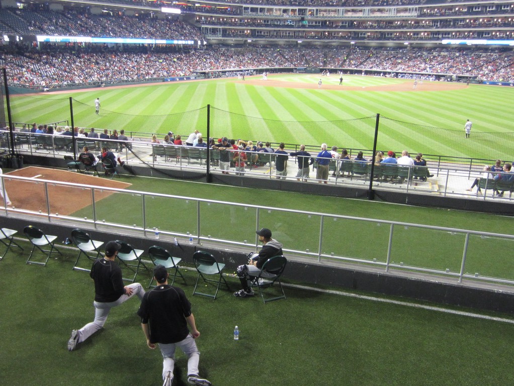 View from above the bullpens