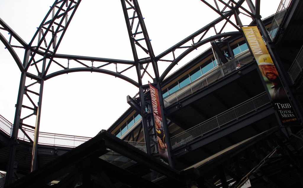 The atrium behind the home plate gates of PNC Park
